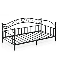 Gouun Twin Size Metal Daybed Frame with Headboard for Bedroom