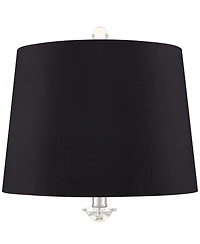 360 Lighting Solange 25" High Modern Luxe Table Lamps Set of 2 Metal Stacked Crystal for Living Room Bedroom