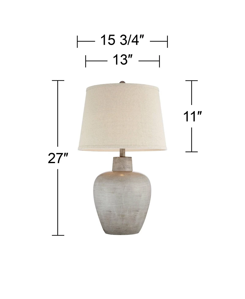 Regency Hill Glenn 27" Tall Urn Traditional Southwestern Table Lamps Set of 2 WiFi Smart Socket Terra Cotta Living Room