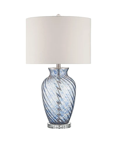 360 Lighting Electra 27 3/4" Tall Modern 3-Way Table Lamp Finish Art Glass Single Shade Living Room Bedroom Bedside House