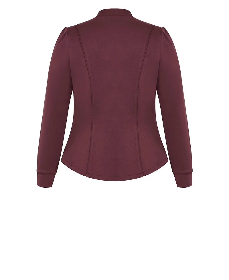 City Chic Women's Piping Praise Jacket