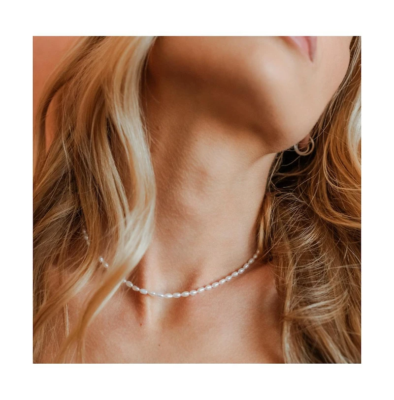 Mantra Intention Pearl Chain sterling silver