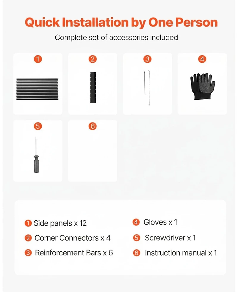 Gouun Metal Raised Garden Bed, Galvanized Planter Box with Open Bottom