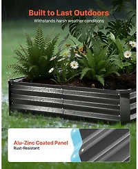 Gouun 2 Pack Galvanized Raised Garden Beds, Metal Planter Boxes, Alu-Zinc Coating