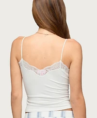 Edikted Women's Liyana Lacey Ribbed Tank Top