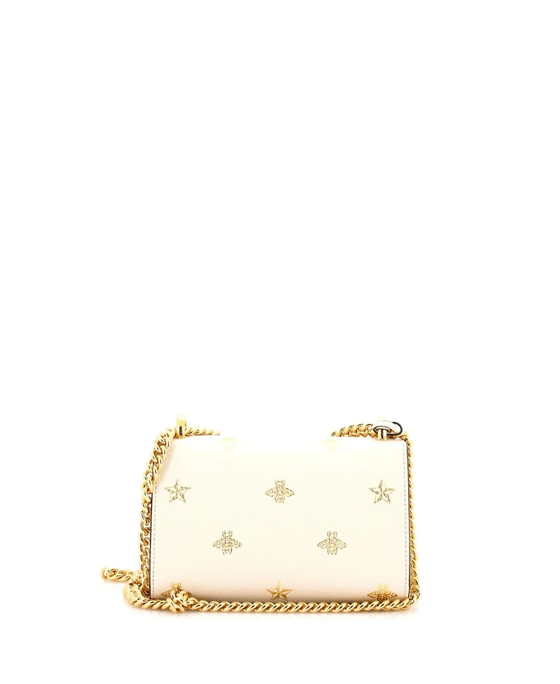 Pre-Owned Gucci Small Padlock Shoulder Bag Printed Leather