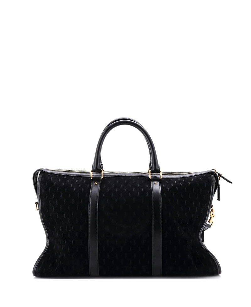 Pre-Owned Saint Laurent Medium Duffle Bag Monogram All Over Suede