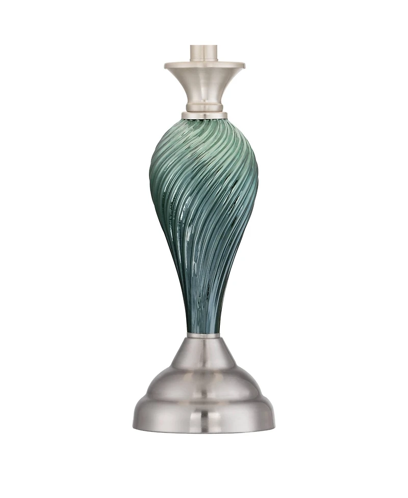 Regency Hill Arden 25" High Twist Modern Coastal Table Lamps Set of 2 Living Room Bedroom Bedside