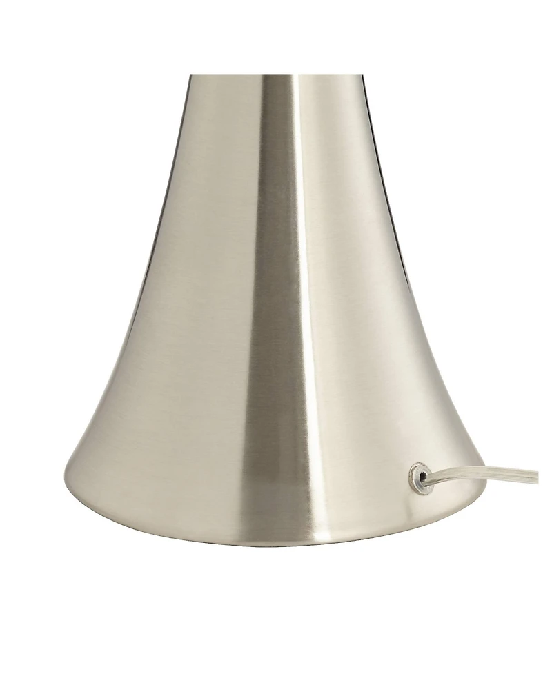 360 Lighting Rachel 28" Tall Concave Column Modern Table Lamps Set of 2 Pull Chain WiFi Smart Socket for Living Room