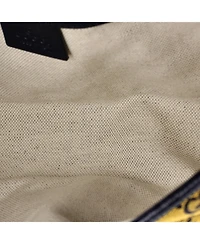 Pre-Owned Gucci Small Gg Marmont Flap Bag Diagonal Quilted Gg Canvas with Leather