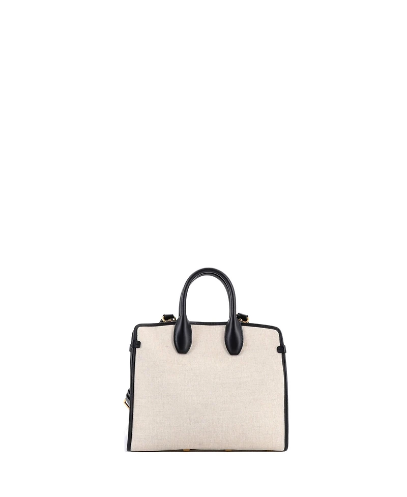 Pre-Owned Salvatore Ferragamo Small Studio Soft Satchel Canvas