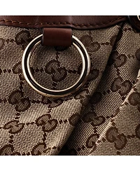 Pre-Owned Gucci Large Sukey Tote Gg Canvas with Leather