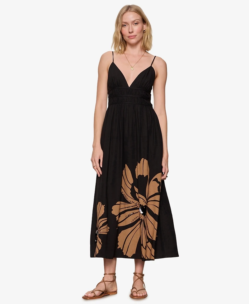 Sanctuary Women's Mira Embellished Volume V-Neck Maxi Dress
