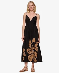Sanctuary Women's Mira Embellished Volume V-Neck Maxi Dress