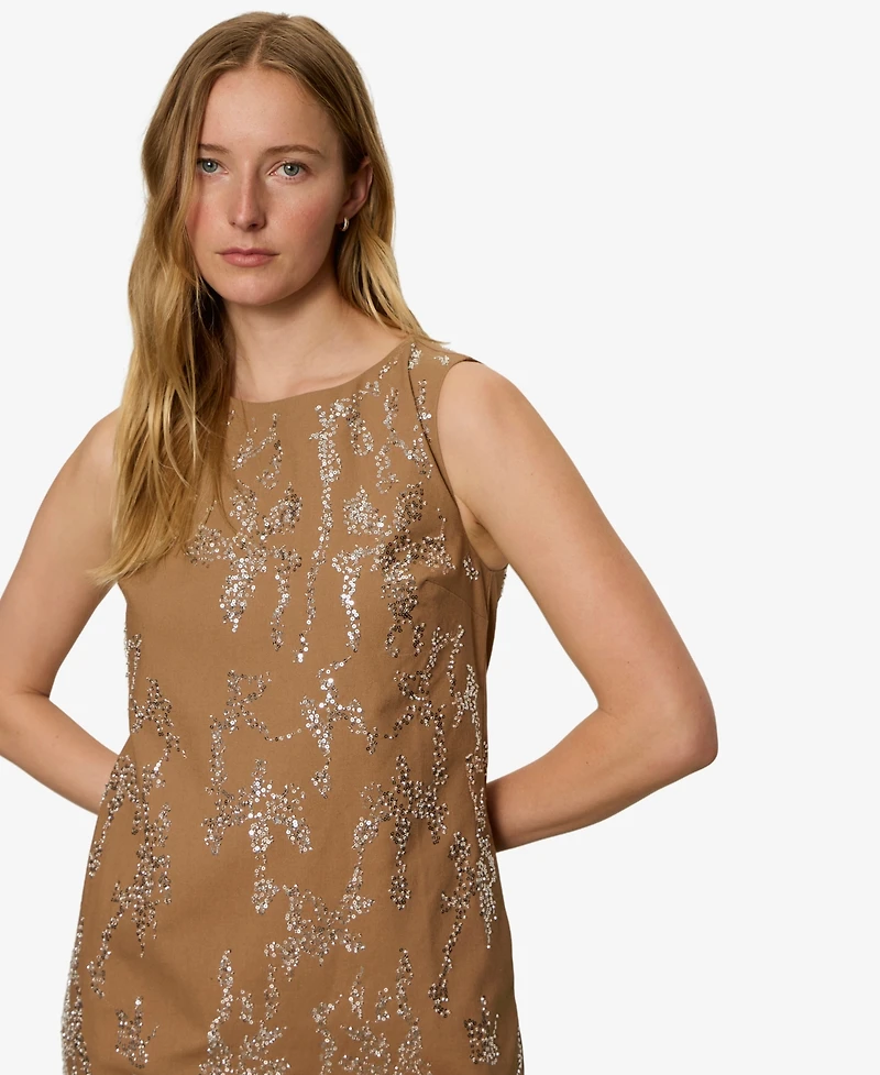 Sanctuary Women's Embellished Crewneck Straight Shift Dress