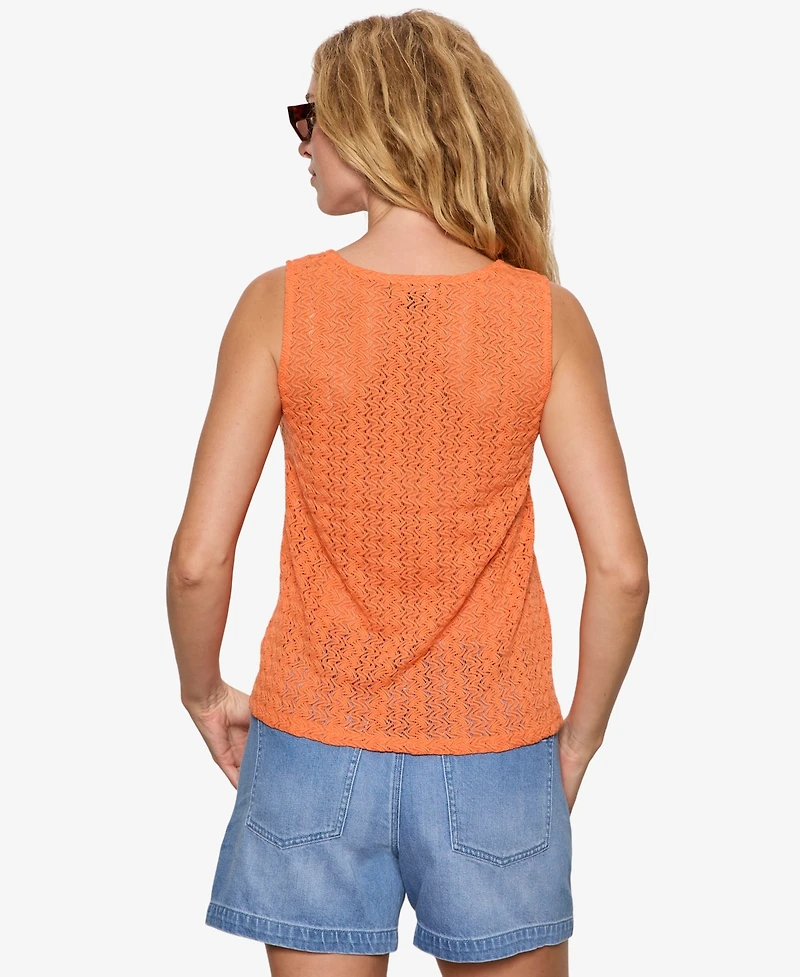 Sanctuary Women's No Rush Button-Front Sleeveless Tank Top