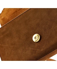 Pre-Owned Saint Laurent Small Classic Monogram Fringe Crossbody Bag Suede