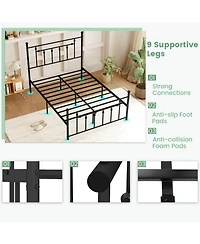 Gouun Metal Bed Frame with Headboard
