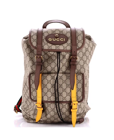 Pre-Owned Gucci Large Courrier Soft Backpack Gg Coated Canvas
