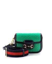 Pre-Owned Gucci Mini Horsebit 1955 Shoulder Bag Wool