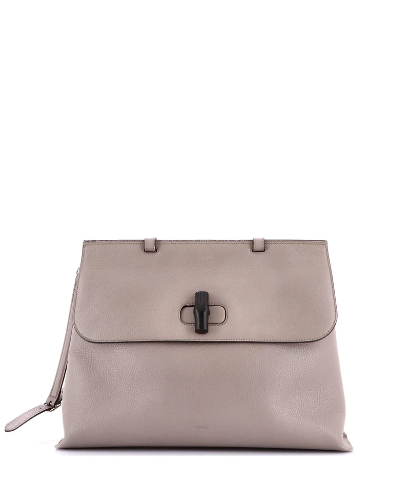 Pre-Owned Gucci Large Bamboo Daily Top Handle Bag Leather