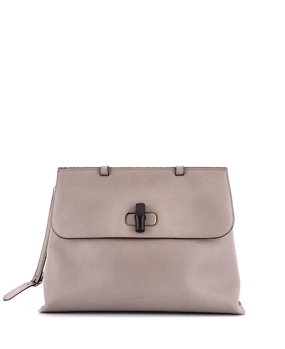 Pre-Owned Gucci Large Bamboo Daily Top Handle Bag Leather