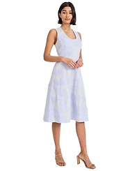 Maggy London Women's Sleeveless Scoop Neck Midi Dress