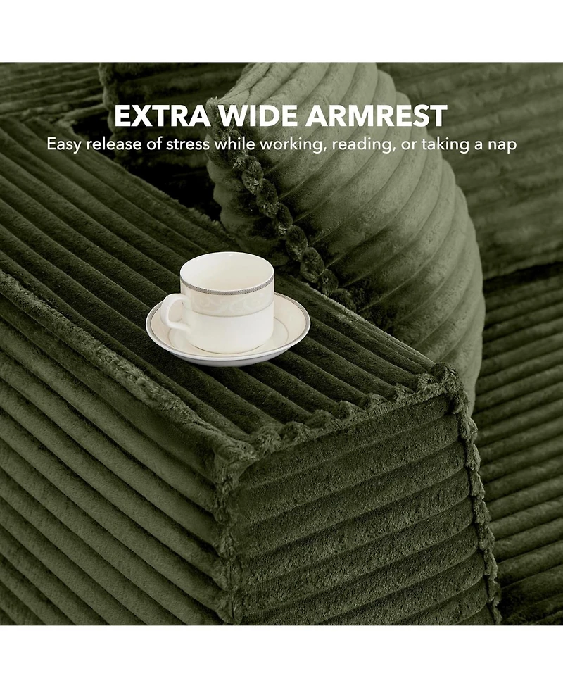 gaomon 137" Cloud Sectional Sofa, L-Shaped Modular Couch with Chaise, Memory Foam