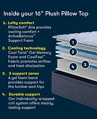 Serta Dream Haven 16" Plush Pillow Top Mattress, Full