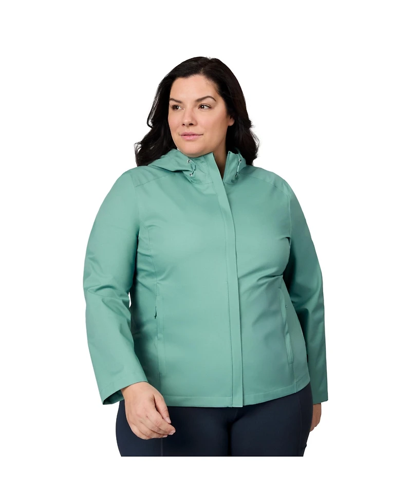 Free Country Plus Size X2O Packable Rain Jacket