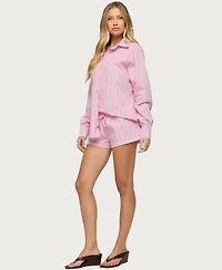 Edikted Women's Carmella Striped Shorts