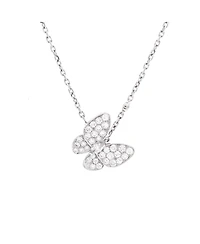 Pre-Owned Van Cleef and Arpels Two Butterfly Pendant Necklace