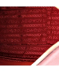 Pre-Owned Prada Medium Striped Strap Zip Hobo Vitello Daino