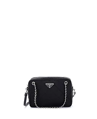 Pre-Owned Prada Small Camera Bag Quilted Tessuto