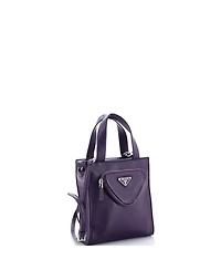 Pre-Owned Prada Mini Convertible Triangle Pocket Shopping Tote Nappa Leather