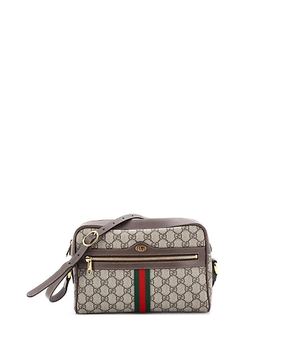 Pre-Owned Gucci Small Ophidia Shoulder Bag Gg Coated Canvas