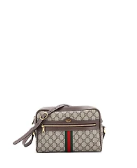 Pre-Owned Gucci Small Ophidia Shoulder Bag Gg Coated Canvas
