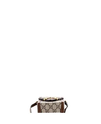 Pre-Owned Gucci Mini Horsebit 1955 Crossbody Bag Gg Coated Canvas with Leather