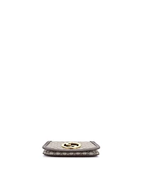 Pre-Owned Gucci Small Blondie Nm Chain Flap Bag Gg Coated Canvas