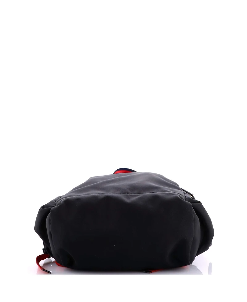 Pre-Owned Gucci Large Animalier Web Drawstring Backpack Techno Canvas