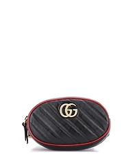 Pre-Owned Gucci Gg Marmont Belt Bag Diagonal Quilted Leather