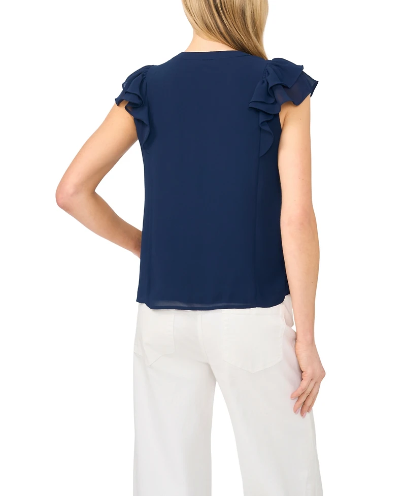 CeCe Women's Short-Sleeve Crew Neck Top