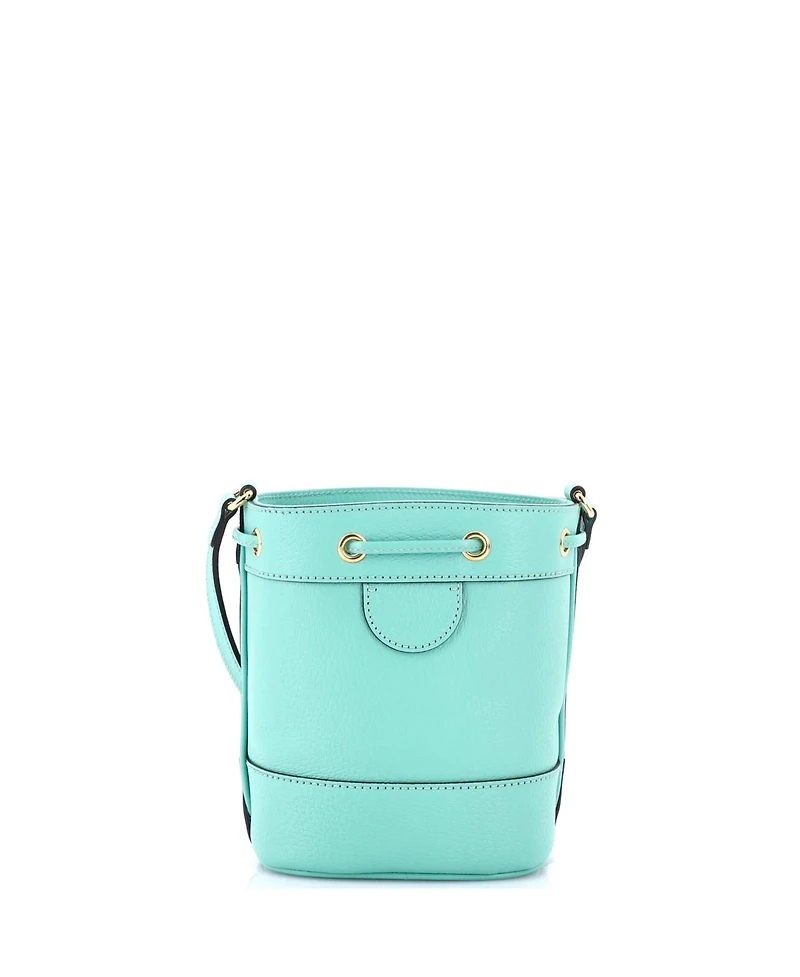 Pre-Owned Gucci Mini Ophidia Bucket Bag Leather