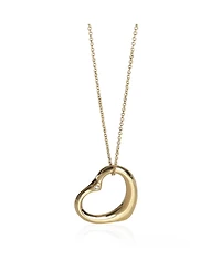 Pre-Owned Tiffany & Co Yellow Gold Diamond Elsa Peretti Open Heart Pendant