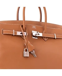 Pre-Owned HERMES Birkin 35 Handbag Brown Epsom with Palladium Hardware