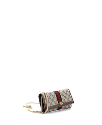Pre-Owned Gucci Ophidia Chain Wallet Gg Coated Canvas