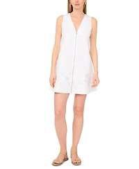 1.state Women's Embroidered Zipper-Front Mini Dress
