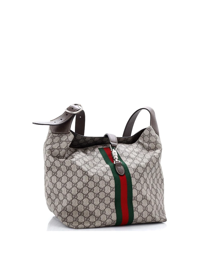 Pre-Owned Gucci Small Jackie 1961 Soft Shoulder Bag Gg Coated Canvas