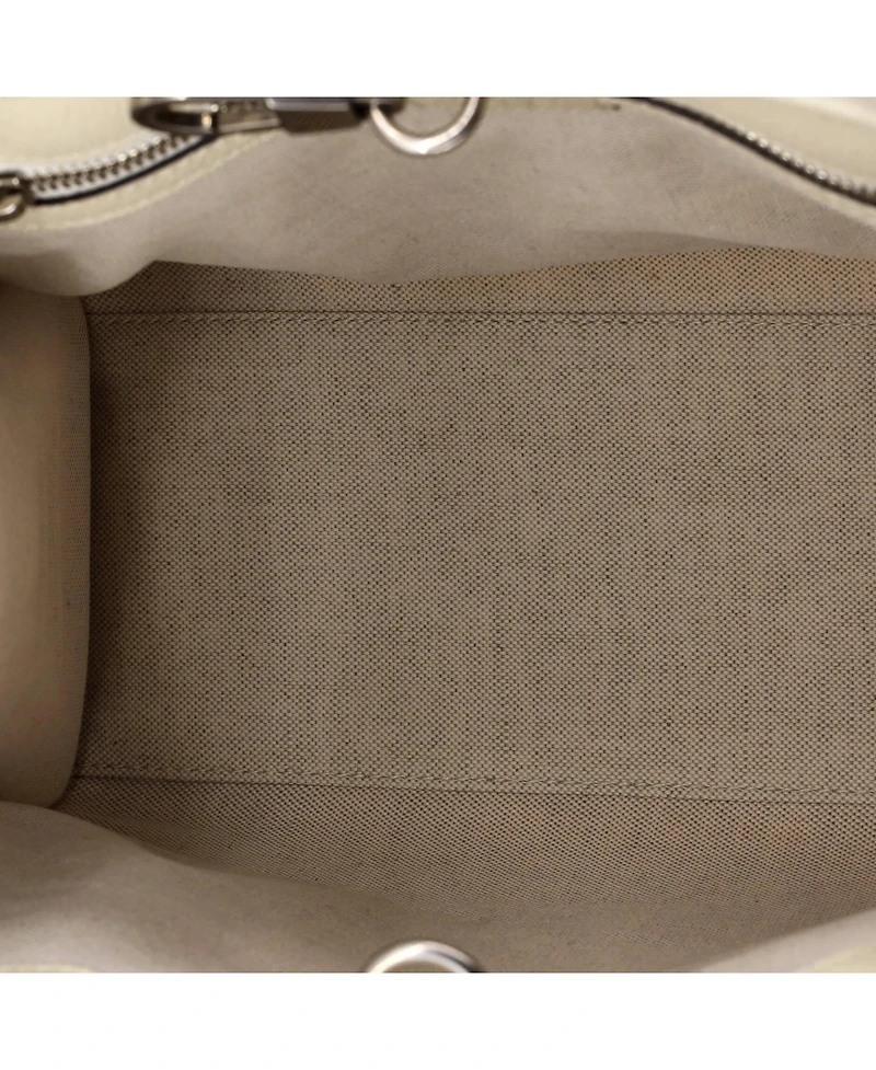 Pre-Owned Gucci Medium Interlocking G Web Tote Embroidered Canvas