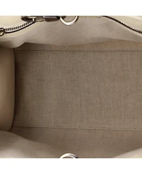 Pre-Owned Gucci Medium Interlocking G Web Tote Embroidered Canvas